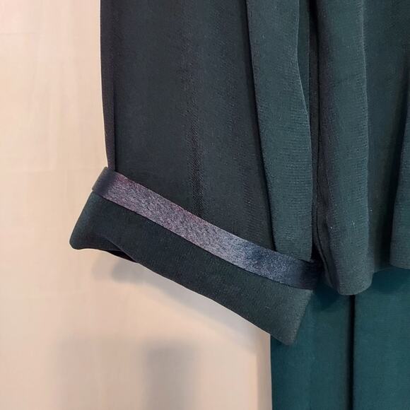 Vintage Audio by Connie Anderson Teal Blue Two Piece Button Down Shirt Skirt Set - Picture 10 of 15